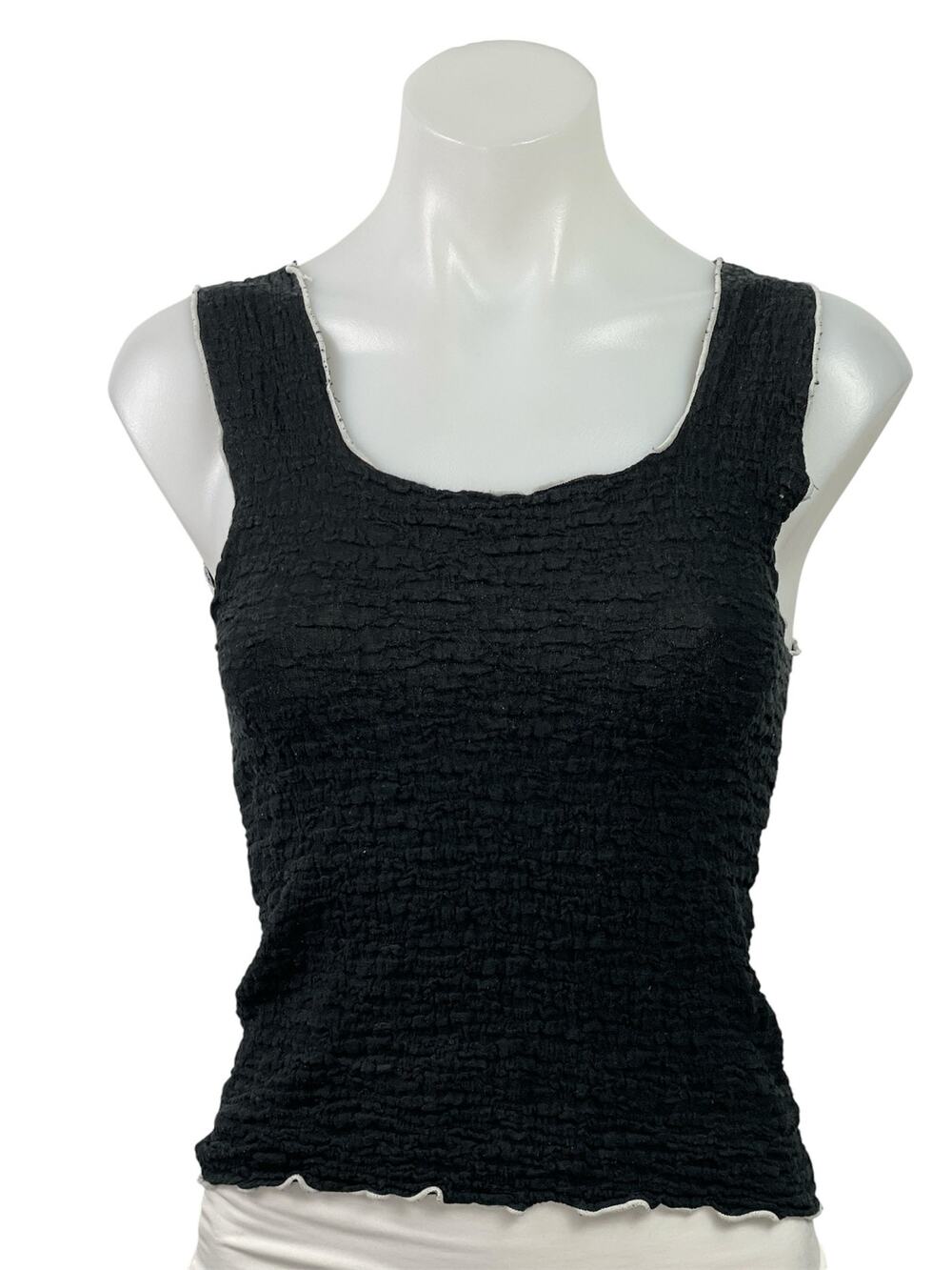 Oak + Fort Black Sleeveless Scoop Neck Cami Camisole Cropped Tank Top Size M